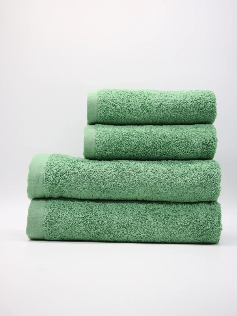 Grünes Handtuch von hoher Qualität, 100 Baumwolle, Domsoeiro